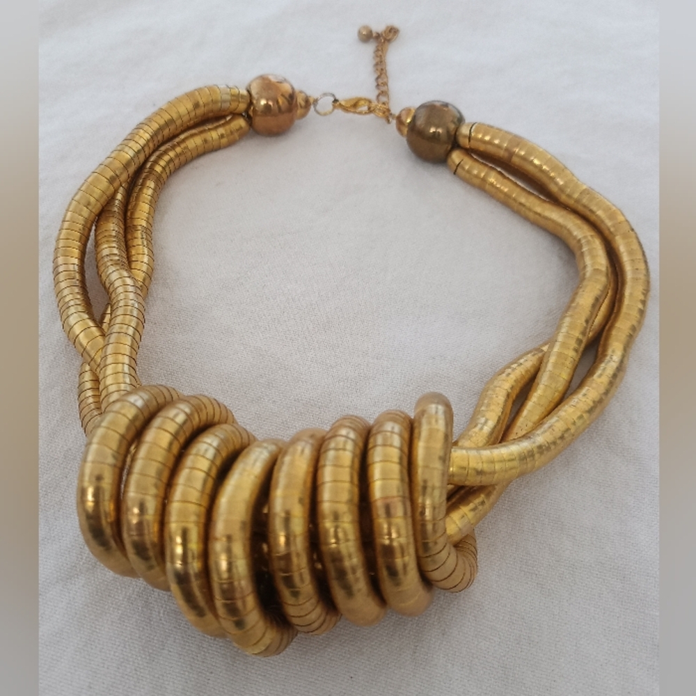 Gold-Tone Statement Coil Necklace - Women Jewelry